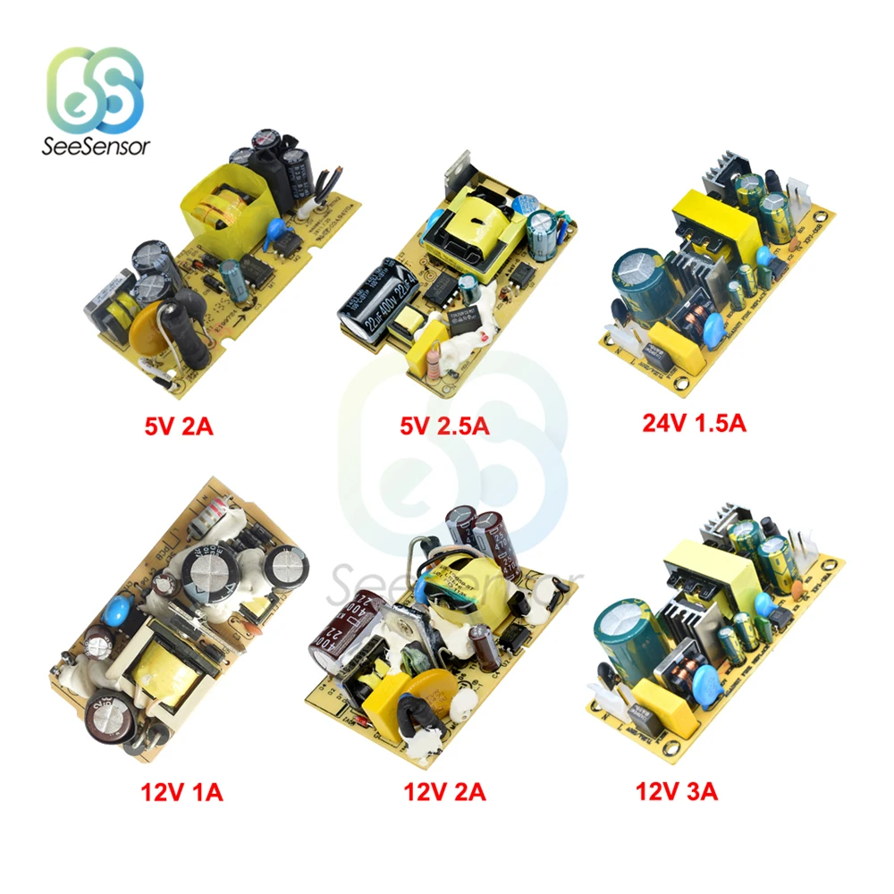 

AC-DC AC 100V-240V to DC 5V 12V 24V Switching Power Supply Module Switch Overvoltage Overcurrent Short Circuit Protection