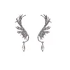 2020 New Angel wings Rhinestone Hanging Dangle exquisite Exaggerated Fashion Stud Earrings elegant Prevent Allergy