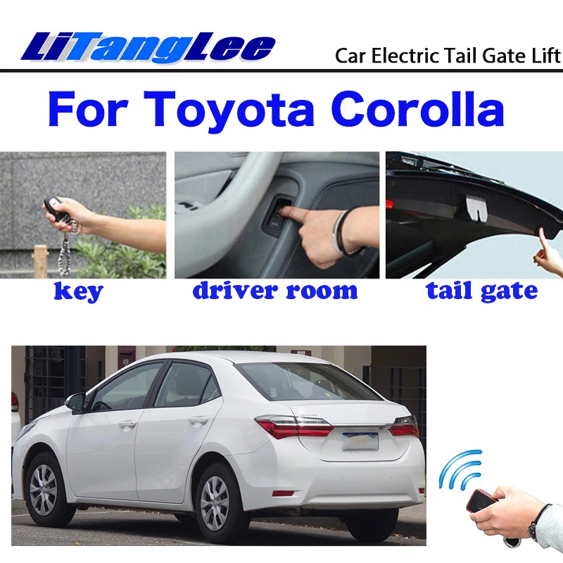 Litanglee Auto Elektrische Tail Gate Lift Achterklep Assist System Voor Toyota Corolla E170 E180 Sedan Afstandsbediening Kofferbak Deksel Litanglee Auto Elektrische Tail Gate Lift Achterklep Assist System Voor Toyota Corolla E170 E180 Sedan Afstandsbediening Kofferbak Deksel