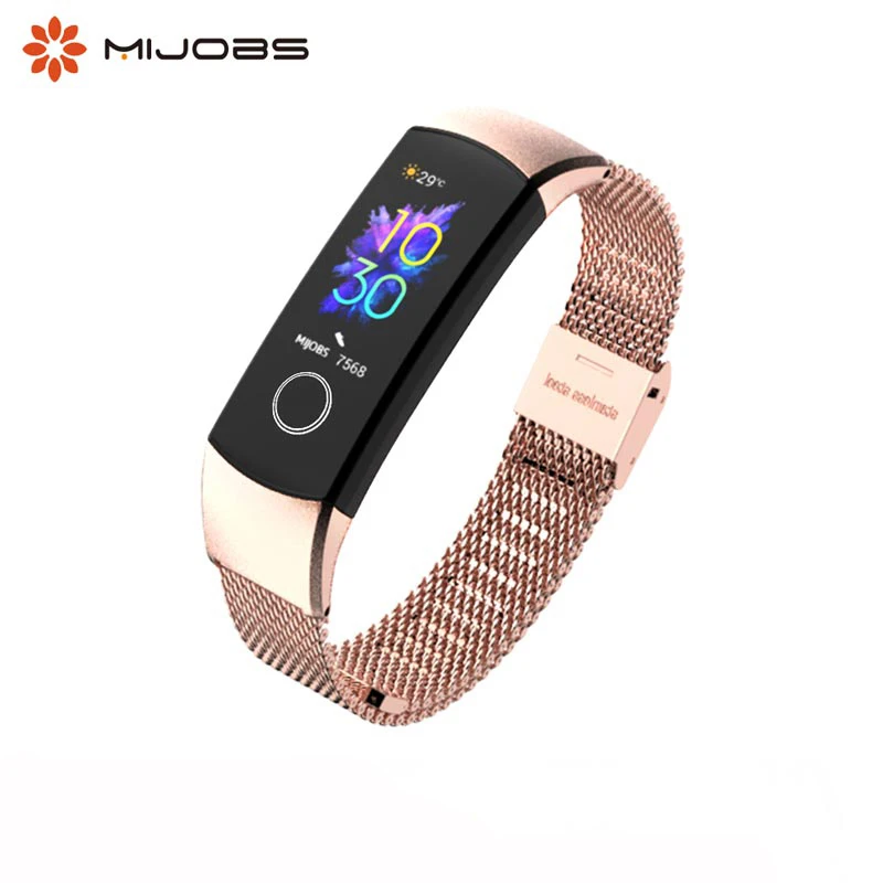 Bracelets Honor-Band Smart-Wristband Milanese Huawei Stainless-Steel 6-Strap for 5-strap/Milanese/Metal-strap