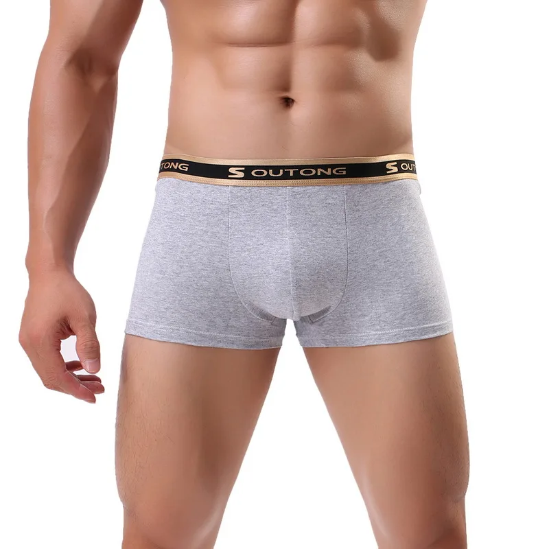 4pcs Men Cotton Soft Boxers Low Waist Underpants Breathable Cueca Boxer Para Hombre Underwear Sexy Men Shorts Calzoncillo Hombre