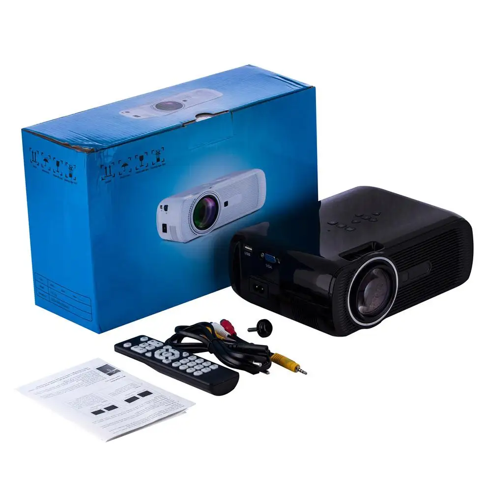 

TWISTER.CK HD Projector 1080P LED Mini Projector 1000 Lumens Portable Home Theater Video Projector