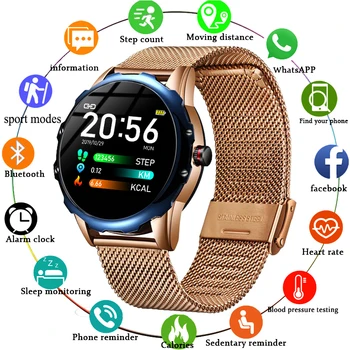 

LIGE Men Smart Watch Blood Pressure Pulse Monitor Men Sports Smart Watch Wristwatch Fitness tracker waterproof watch Smartwatch