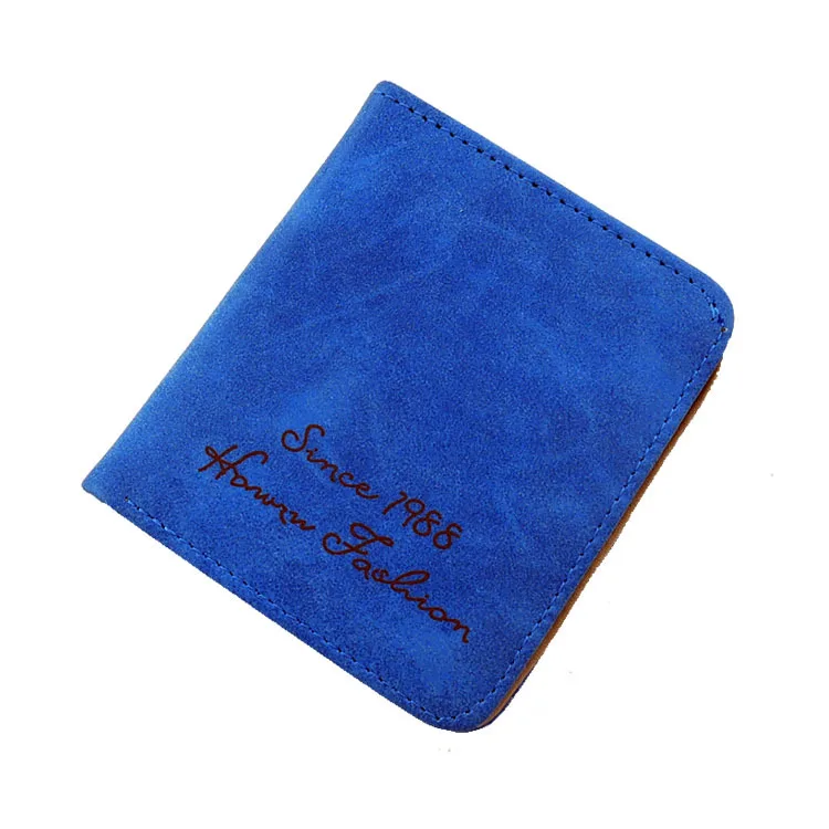 Royal blue Милые женские Мини-кошельки и кошельки для карт, женские сумки, два складных тонких бумажника, портмоне для женщин, кожаные женские маленькие кошельки - Цвет: Royal blue