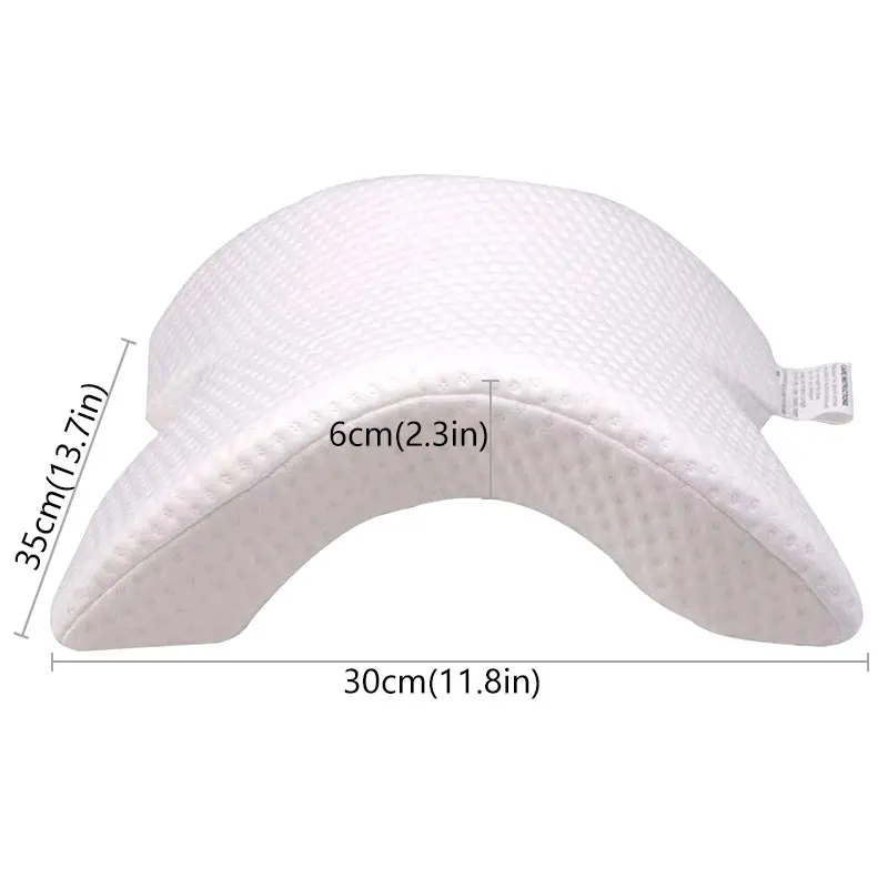White New Memory Foam Bedding Pillow Curved Slow Rebound Anti Pressure Hand Numb Multifunction Home Ice Silk Couple Napping Pillow - Цвет: White