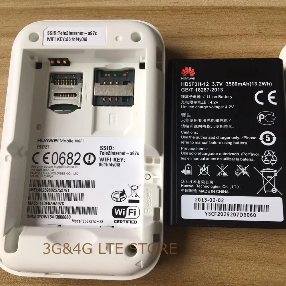 4g разблокированный wi-fi-роутер huawei E5372Ts-32 mifi 4G 3560mah wifi ключ 4g беспроводной маршрутизатор 4g cpe Карманный PK E5372 E5776 E589