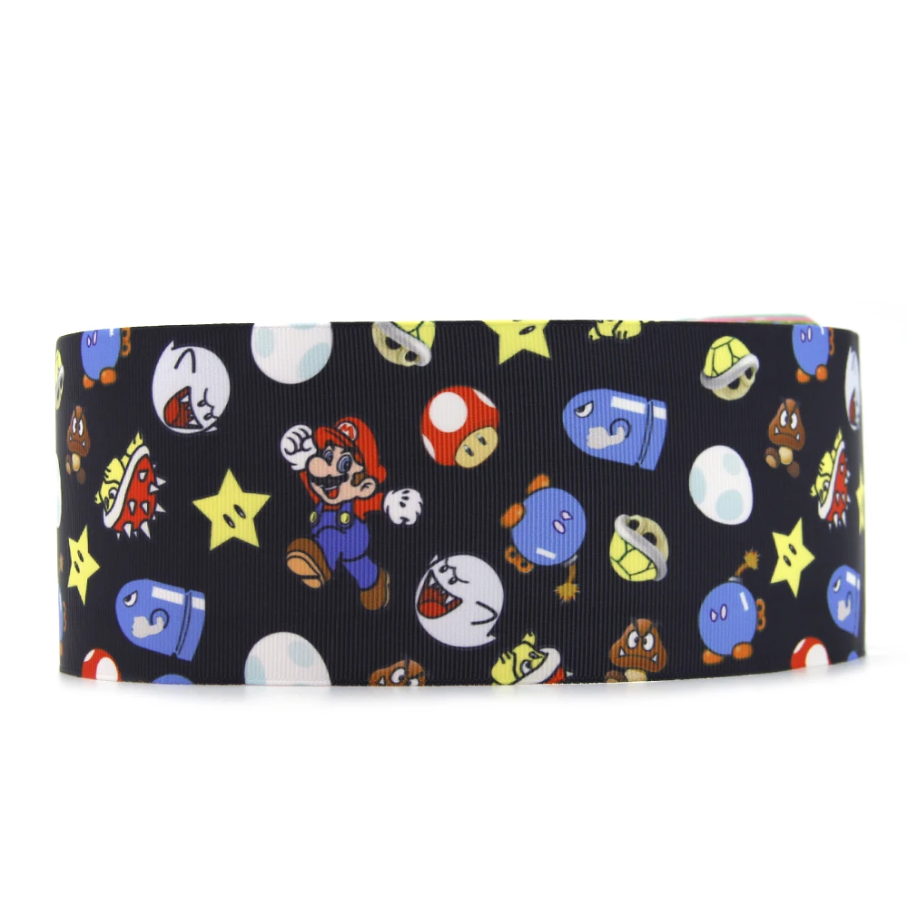 Multi Sized Game Printed Grosgrain Ribbon Polka For Cartoon Character Party DIY Hair Bow Decoration Accessories 5 Yards ribbon decoration,ribbon supplies,grosgrain ribbon,sewing ribbon