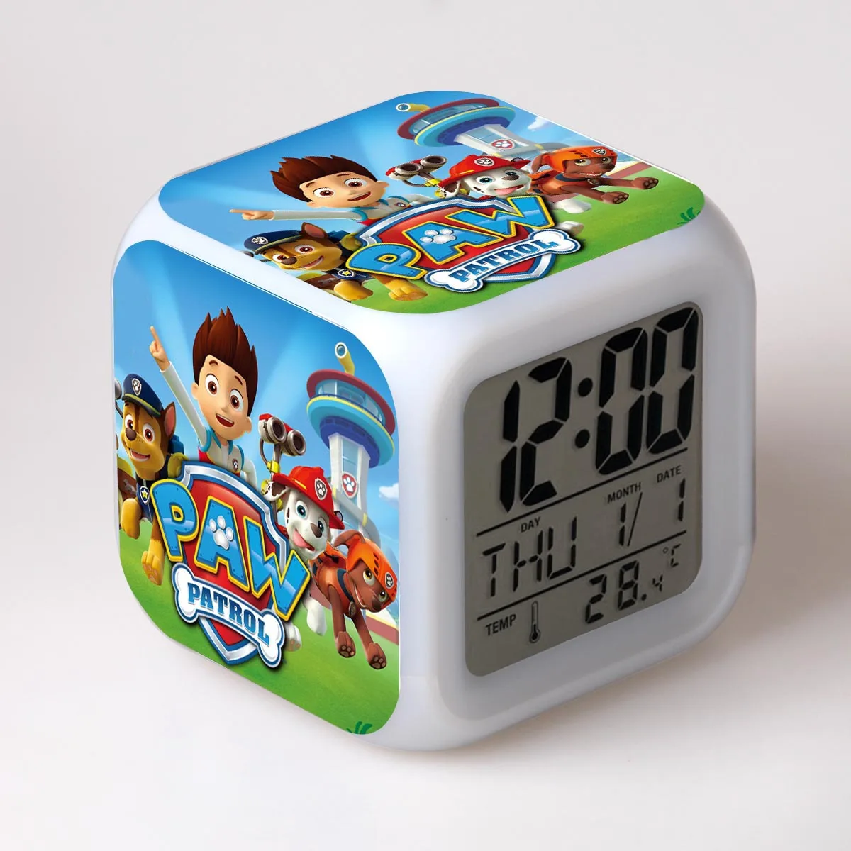 11 Paw Patrol Аниме Фигурка модель светодиодный Будильник Patrulla Paw patrol красочный флэш сенсорный светильник Мультяшные Фигурки игрушки Рождество - Цвет: 11