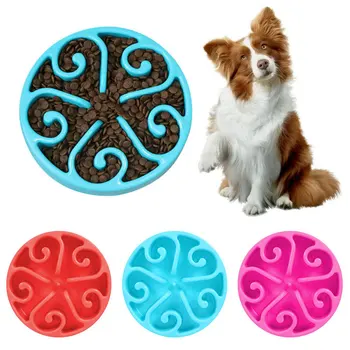 

Round Pet Dog Feeding Food Bowl Portable Puppy Slow Down Eating Feeder Dish Bowls Prevent Obesity Dog Pets Supplies Dropshipping