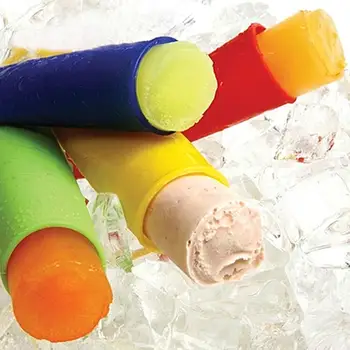 

Ice Mould Set With Leak Proof Caps 6 Pcs Silicone Popsicle Smoothie Ice Colorful Maker With Up Lid Push Mixed Cream Q4R2