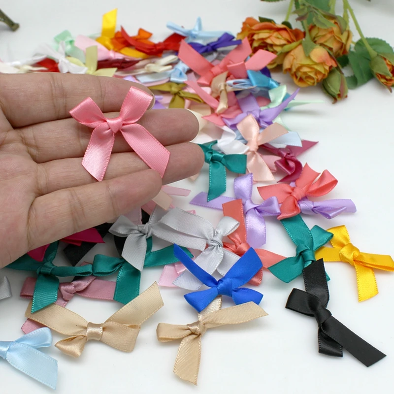 Ribbon Decoration Satin Ribbons Ribbon Supplies Satin Ribbon (50-200 Pcs/pack) Bows Flower Craft Decoration
