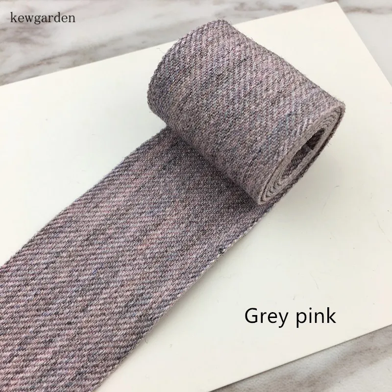 Kewgarden DIY лук аксессуары для одежды 1," 1" 25 мм 38 мм Twill полиэстер хлопок шерсть RibbonsHandmade ленты тесьма 10 ярдов - Цвет: Розовый