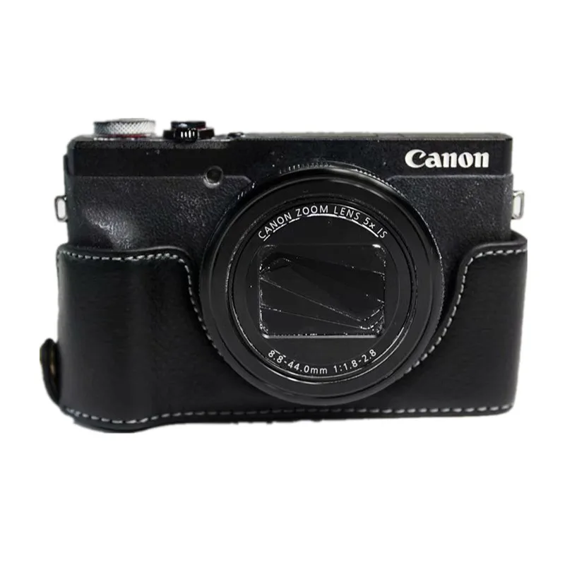 Чехол из натуральной кожи для камеры для Canon Powershot G5 X Mark II G5XII G5X2 Половина корпуса камеры Нижняя крышка батарейного отсека