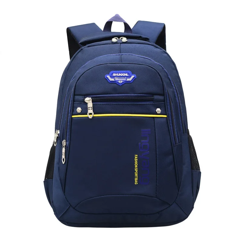Dark Blue Высококачественные нейлоновые Водонепроницаемые Детские рюкзаки для детей, школьный рюкзак, большая вместительность, сумка для книг, для подростков, девочек, мальчиков, школьные сумки - Цвет: Dark Blue