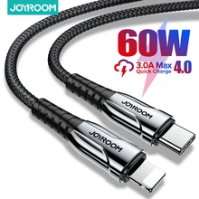 Joyroom 60W PD USB Typ C Kabel für iPhone 12 11 Pro Xs Max Schnelle Lade Ladegerät für MacBook iPad Typ-C USBC Daten Draht Kabel