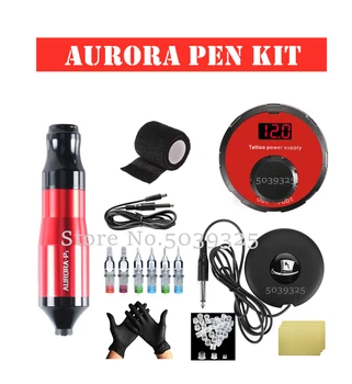 

Professional Tattoo Machine Rotating Pen Suit Kit Tattoo Pen Magician Power Foot Pedal Tattoo Supply Free Delivery