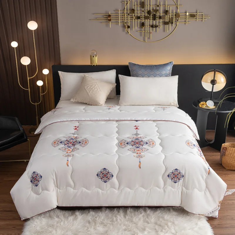 

New soybean fiber quilt all cotton spring and autumn quilt sheet double thickened winter quilt pure cotton warm quilt core queen