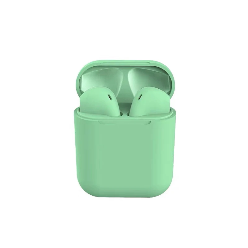 Green no box Inpods12 макарун стильные настоящие беспроводные наушники Bluetooth 5,0 глубокий бас pk pods2 Air Pro3 i10000 i50000 i9999 i90000 pro TWS - Цвет: Green no box