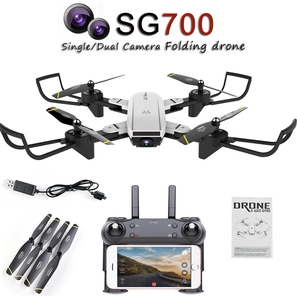 

Drone FPV RC Drone Camera 720 HD Aerial Video dron Quadcopter RC helicopter toys for kids Foldable Off-Point drones sg700