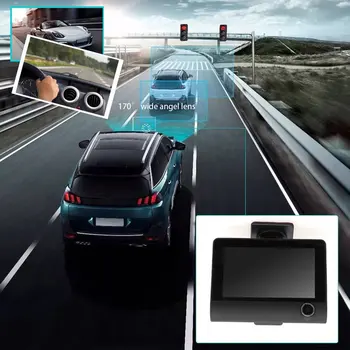 

4.0" LCD Display Dual Lens G-Sensor HD 1080P Car DVR Dash Cam Rearview Camera