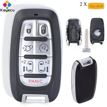 

KEYECU 2 Pieces Smart Remote Car Key Shell Case With 6+1/ 7 Buttons - FOB for Chrysler Pacifica 2017-2020 FCC ID: M3N-97395900