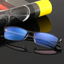 SEEMFLY 100/400 полуоправа синяя пленка анти-синий светильник близорукие очки Смола близорукость для женщин и мужчин близорукость очки