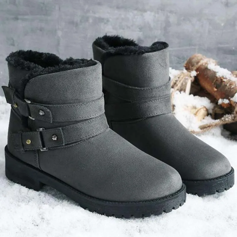 Women Boots Snow Keep Warm Women's Shoes Casual Fashion Suede Winter Boots Female Slip On New Brand Woman Shoes Chaussure Femme