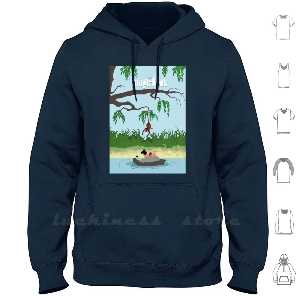 Jungle Book Felpa Con Cappuccio Manica Lunga Jungle Book Ballo Bear Mowgli Bagheera Panther Man Bambini Bambini Animali Nuoto Nuoto