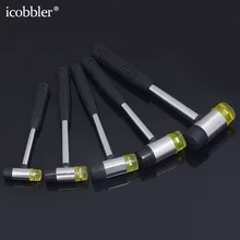 Двусторонний мягкий молоток, резиновый и нейлоновый молоток для домашнего улучшения остекления оконных бусин или кожаного ремесла инструмент для резьбы