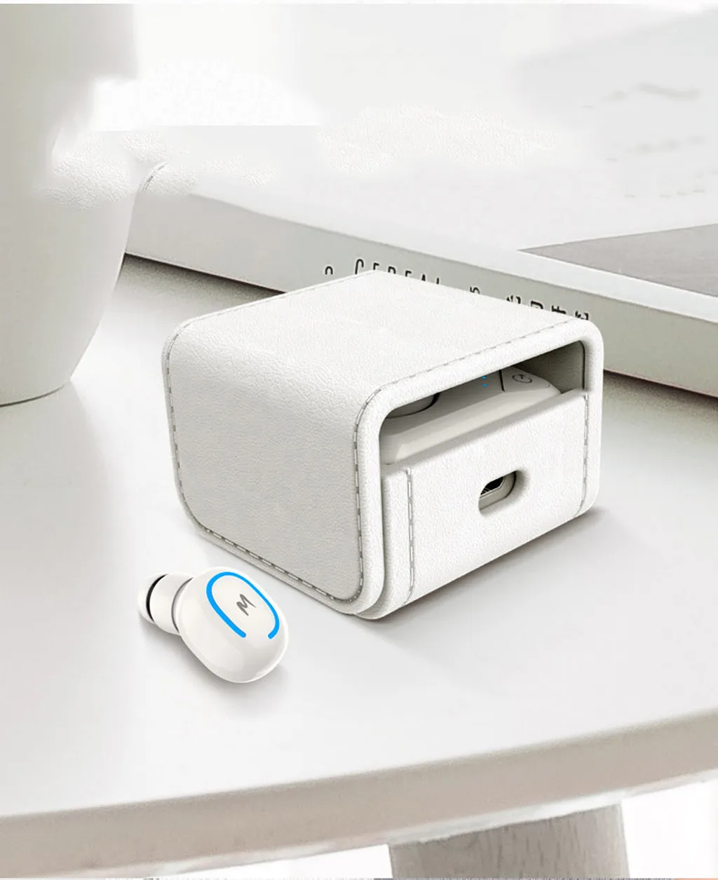 Стильная с кожаной коробкой smar шумоподавление мини стерео Беспроводная bluetooth