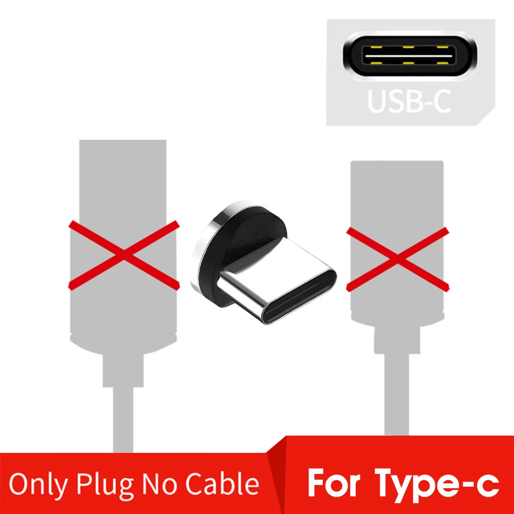 Магнитный USB кабель для быстрой зарядки usb type-C кабель для samsung Note10+ Магнитная Зарядка данных для Xiaomi Redmi K20 Micro USB сплав - Цвет: Only Type-C Plug