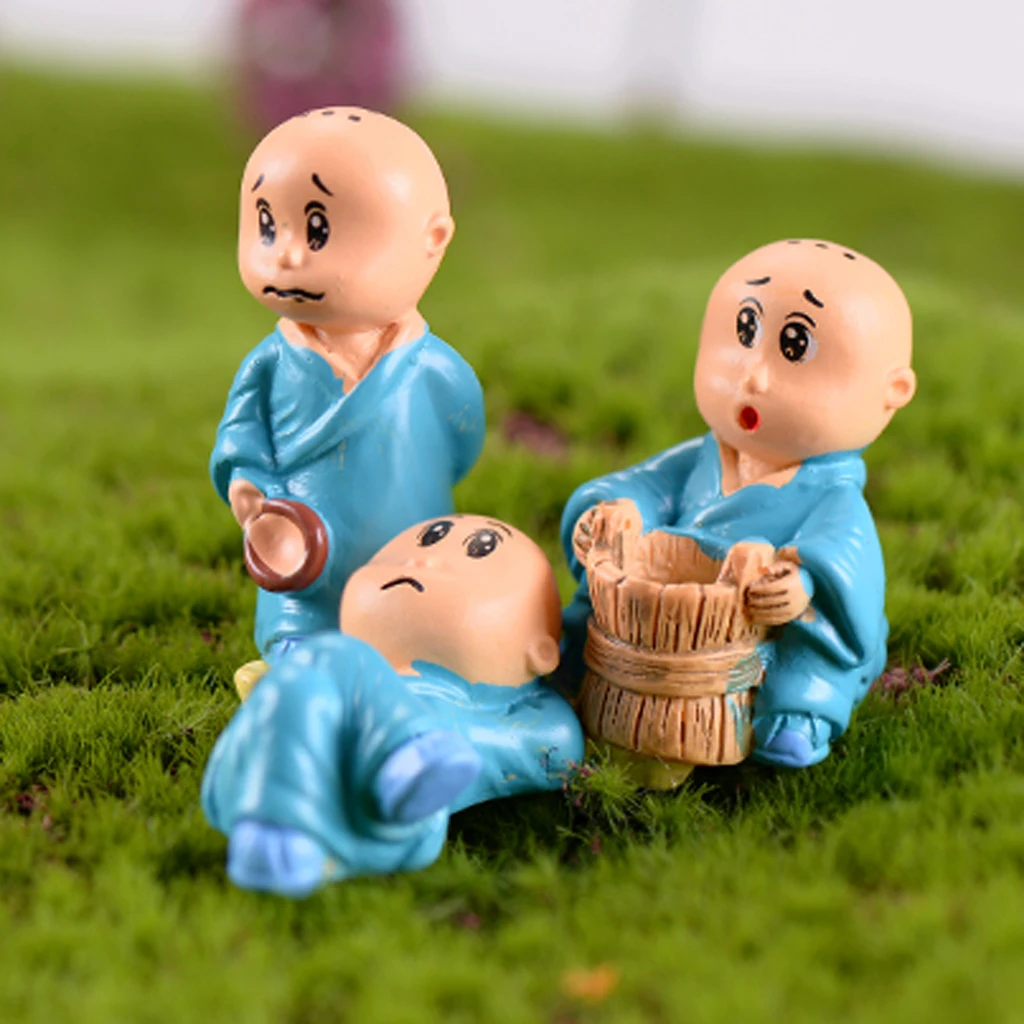 Micro Landscape Decor Resin Fairy Garden Figurines for Indoor Outdoor Home Office Display Ornament Garden DIY Crafts