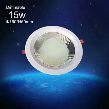 

2018 10pcs/lot Dimmable Cob Ceiling Spot Light 15w 85-265v Ceiling Recessed Lights Indoor Lighting 5 Years Warranty Time