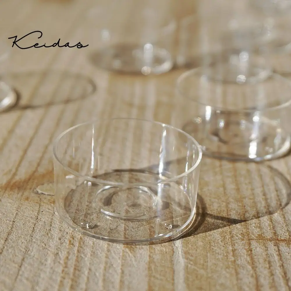 High Transparent Round Shape Plastic Candle Containers for DIY Holiday Celebration Candle Making 20PCS
