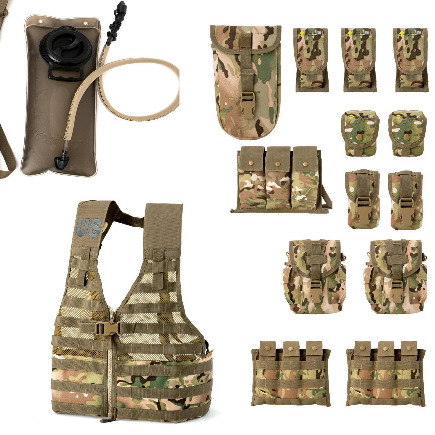Akmax Military Rifleman Fighting Load Carrier Vest MOLLE II Army Combat 