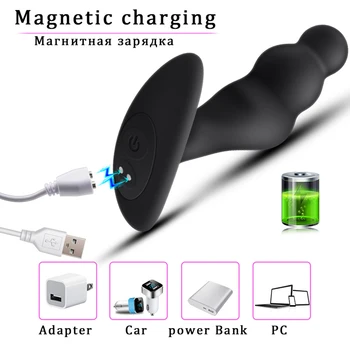 Male Prostate Massager Anal Plug Vibrator Remote Control Vibrating Butt Plug Adult Sex Toys for Men Gay Adult Masturbators 3