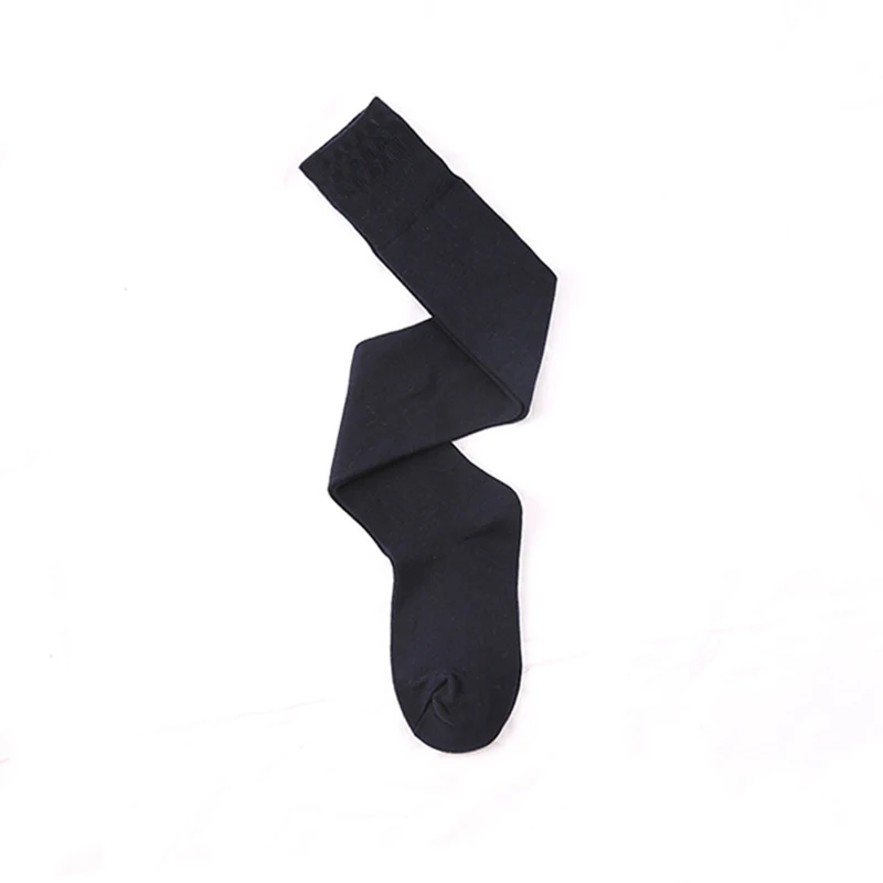 navy blue Одежда для женщин, зимняя, выше колена, чулки, хлопок, теплые, тонкие, чулки для девушек, Йога, упражнения, тренировка, активный образ жизни, длинные носки - Цвет: navy blue