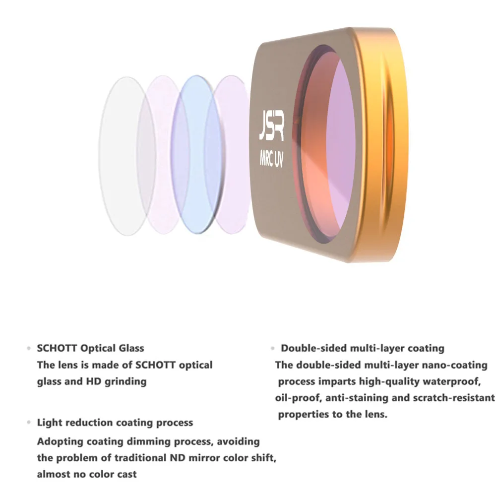 Buy Kits 3/4/6/8pcs Optical Glass Filter Lens for DJI Mavic Mini UV/CPL/ND64 PL/ND8 ND16-PL ND32 Night Star Filter Lens Protector