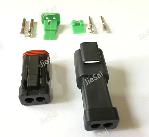 Connecteur Étanche Automobile DT06-2S-E005 2 Broches - Ensemble Femelle Avec Bornes | Direct Usine, Pour Câblage Protégé - 10