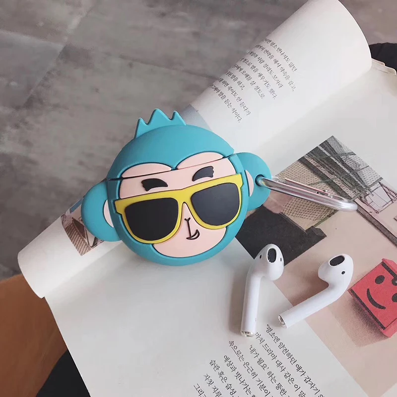 Мультфильм для airpods чехол милая девушка для airpod чехол кошка bluetooth наушники крышка собака silione protive для apple наушники 2 Чехол - Цвет: 3