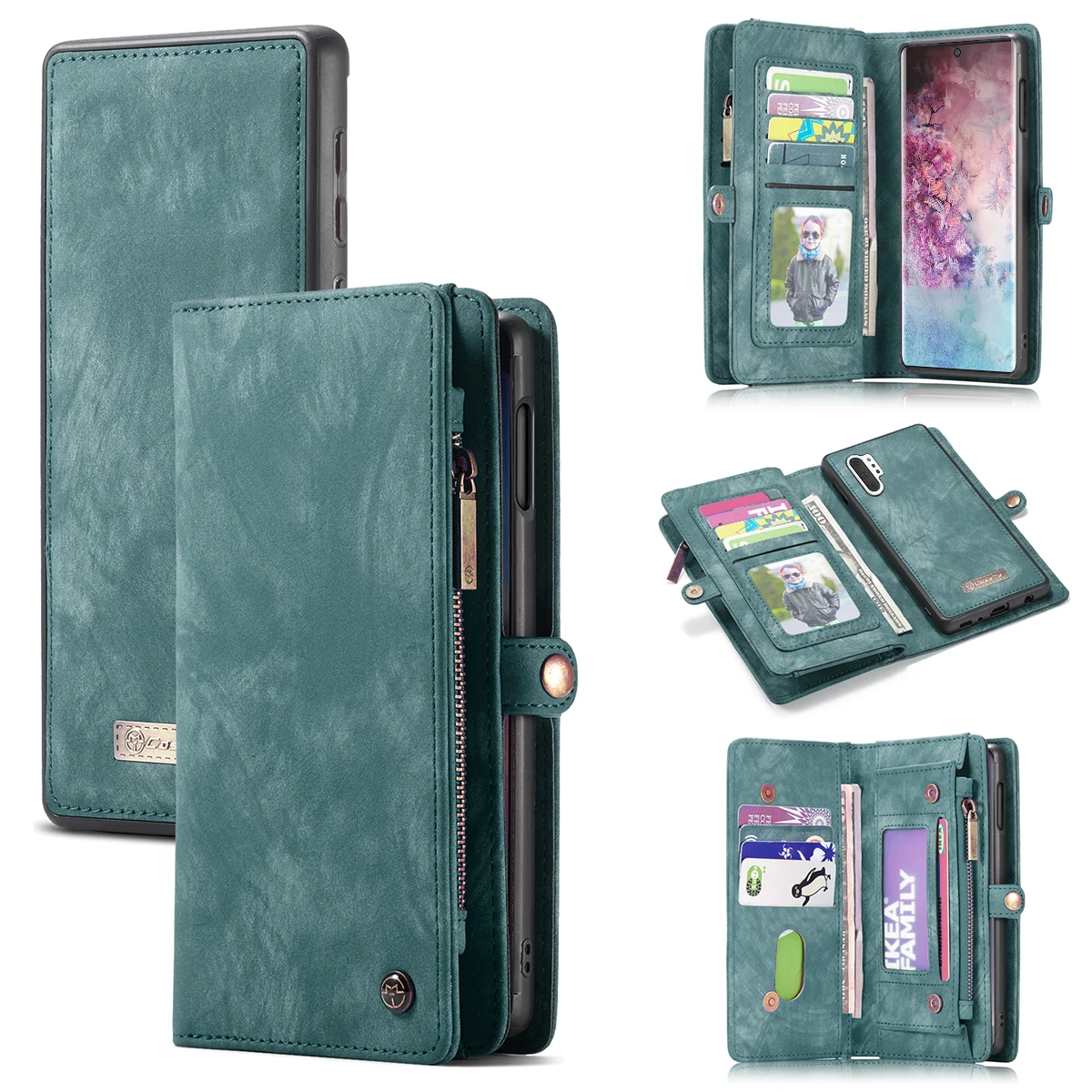Для samsung Galaxy Note 10 Pro Note 10 Pro 2 в 1 Многофункциональный защитный чехол из искусственной кожи с защитой от царапин и слотами для карт