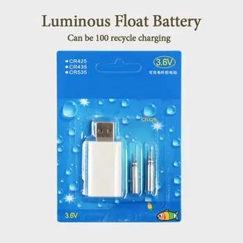 

New Type CR425 Battery Fishing Float Rechargeable Lithium Battery USB Charger Night Fishing Glow Stick Fishing Float Accessories