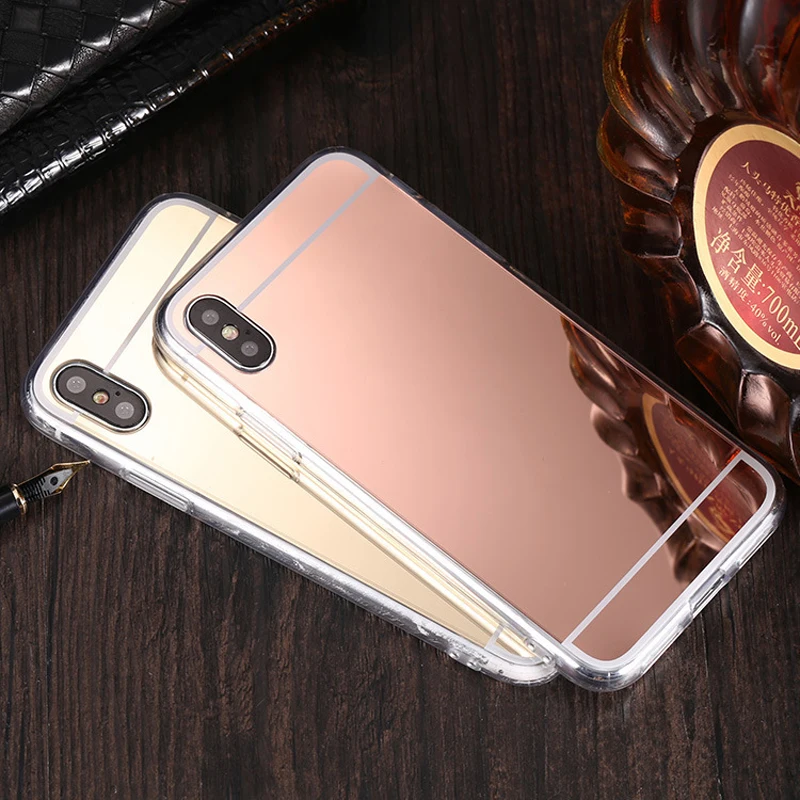 ТПУ чехол с зеркальной поверхностью для samsung A10 A20 A30 A40 A50 A6 A7 A8 A9 J4 J6 для Galaxy S8 S9 S10 плюс S10e Note9 8 S7 Edge чехол