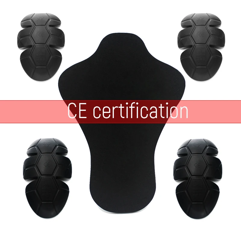 

CE protector 1 set motorcycle jacket protective armor include 1 back pad 2 elbows 2 shoulder protection good quality silicon gel