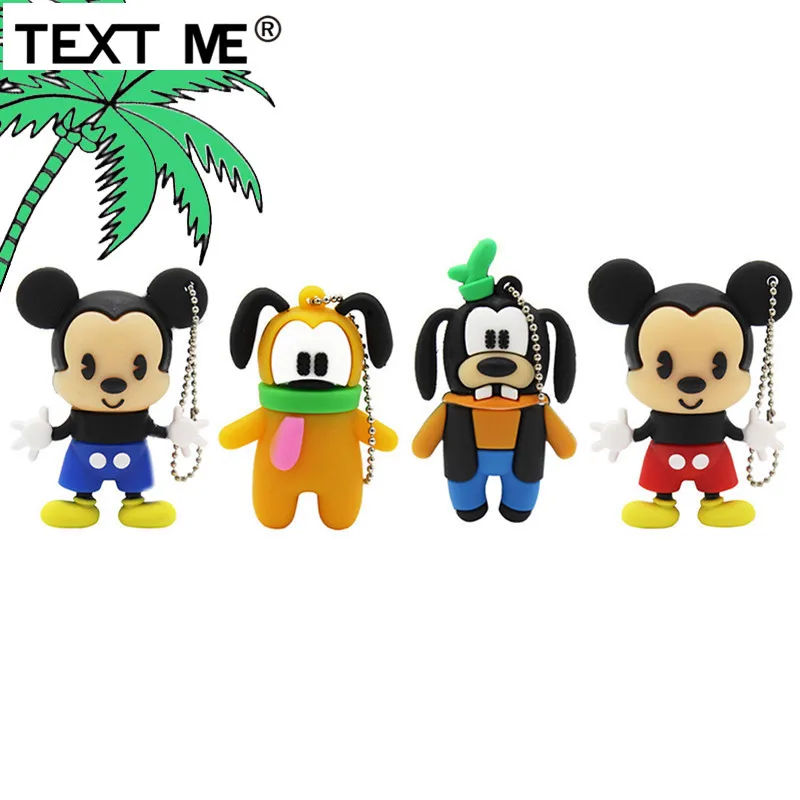 TEXT ME стиль милый Микки и собака usb флеш-накопитель usb 2,0 4 ГБ 8 ГБ 16 ГБ 32 ГБ 64 ГБ флешка, подарок