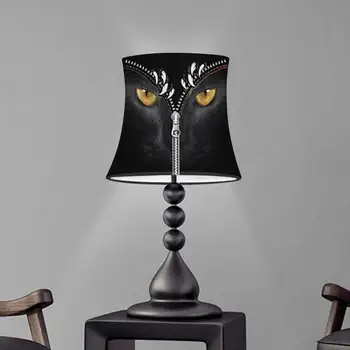 

Universal Lamp shades for table lamps Black Cat Eyes and Paw Pattern Stretch Fabric Lampshade Modern Style Lamp cover for Lamp