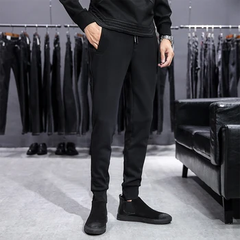

Men's trousers fall 2019 new slim wide leg trousers big daddy pants straight trousers loose casual personality youth men's wear