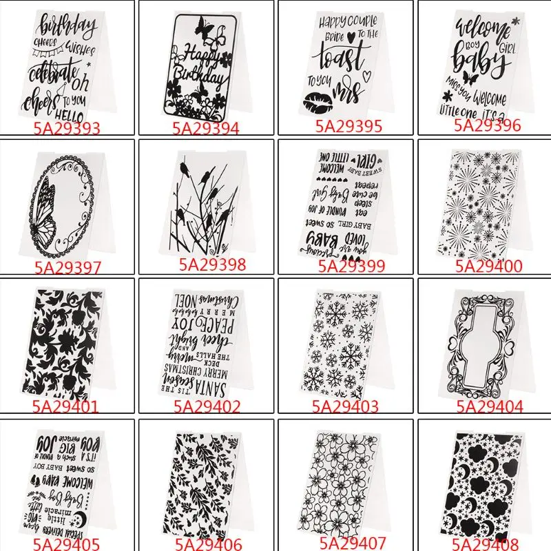 Plastic Embossing Folder Template DIY Scrapbook Photo Album Card Paper Craft Christmas Snowflake