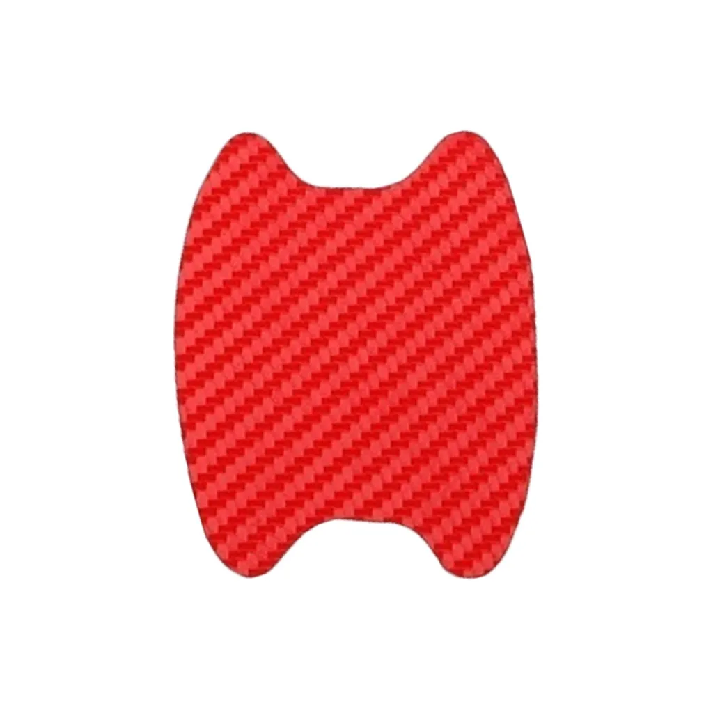 4 Pcs Universal Carbon Fiber Auto Car Door Handle Stickers Scratches Resistant Cover Auto Handle Protection Film Car Stickers