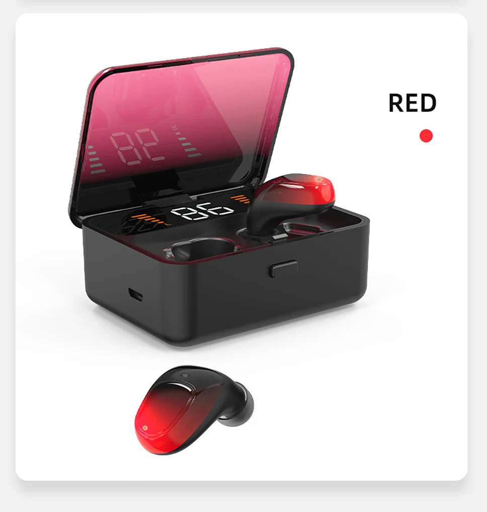 ES01 TWS Bluetooth наушники V5.0 Touch беспроводные наушники 9D стерео спортивные водонепроницаемые гарнитура громкой связи Мощный светодиодный дисплей